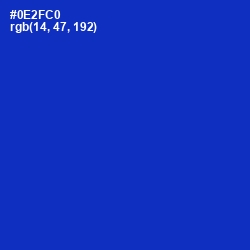 #0E2FC0 - Dark Blue Color Image