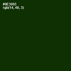 #0E3003 - Deep Forest Green Color Image