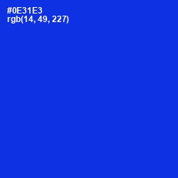 #0E31E3 - Dark Blue Color Image