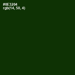 #0E3204 - Deep Forest Green Color Image