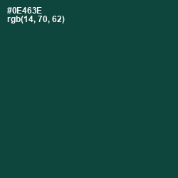 #0E463E - Te Papa Green Color Image