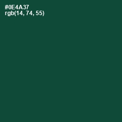 #0E4A37 - Te Papa Green Color Image