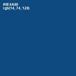 #0E4A80 - Congress Blue Color Image