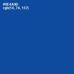 #0E4A9D - Congress Blue Color Image