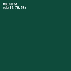 #0E4B3A - Te Papa Green Color Image