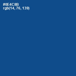 #0E4C8B - Congress Blue Color Image