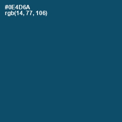 #0E4D6A - Chathams Blue Color Image