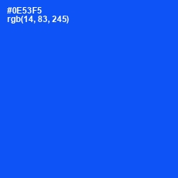 #0E53F5 - Blue Ribbon Color Image