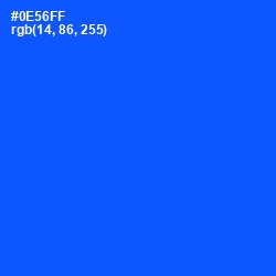 #0E56FF - Blue Ribbon Color Image