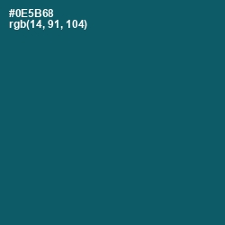 #0E5B68 - Chathams Blue Color Image