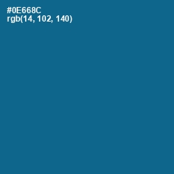 #0E668C - Bahama Blue Color Image