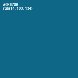 #0E6786 - Bahama Blue Color Image