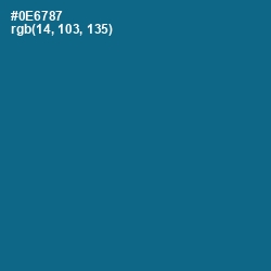 #0E6787 - Bahama Blue Color Image