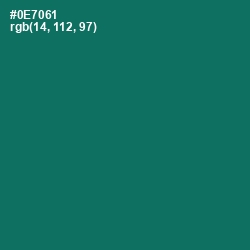 #0E7061 - Pine Green Color Image