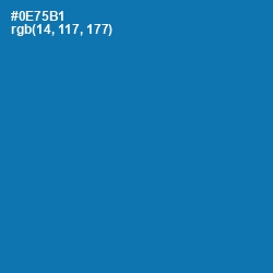 #0E75B1 - Deep Cerulean Color Image