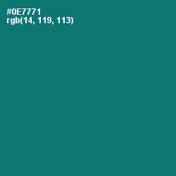 #0E7771 - Surfie Green Color Image