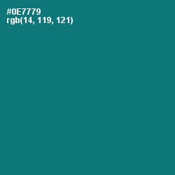 #0E7779 - Surfie Green Color Image