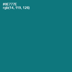 #0E777E - Surfie Green Color Image