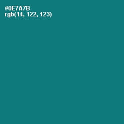 #0E7A7B - Surfie Green Color Image
