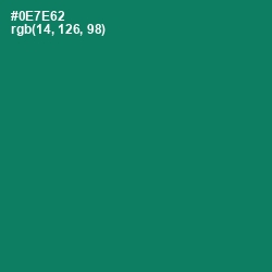 #0E7E62 - Pine Green Color Image