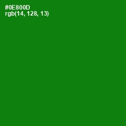 #0E800D - Forest Green Color Image