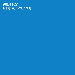 #0E81C7 - Pacific Blue Color Image