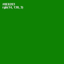 #0E8203 - Forest Green Color Image