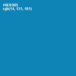 #0E83B5 - Bondi Blue Color Image