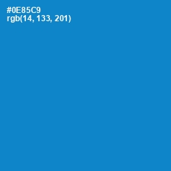 #0E85C9 - Pacific Blue Color Image