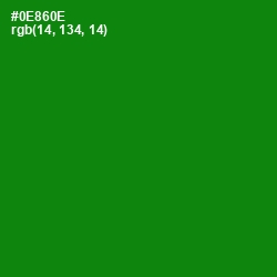 #0E860E - Forest Green Color Image