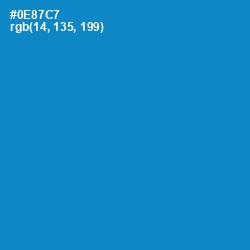 #0E87C7 - Pacific Blue Color Image