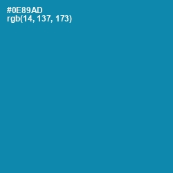 #0E89AD - Bondi Blue Color Image