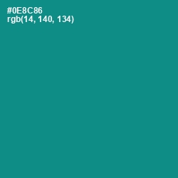 #0E8C86 - Teal Color Image