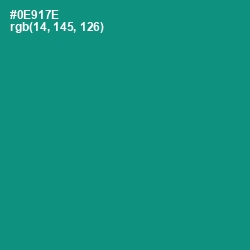 #0E917E - Elf Green Color Image