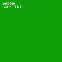 #0E9E09 - Forest Green Color Image