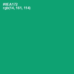 #0EA172 - Green Haze Color Image