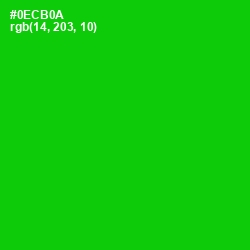 #0ECB0A - Green Color Image