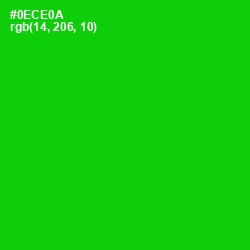 #0ECE0A - Green Color Image