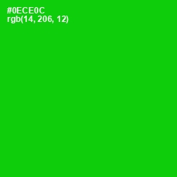 #0ECE0C - Green Color Image