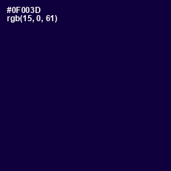 #0F003D - Black Rock Color Image