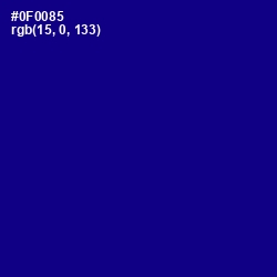#0F0085 - Navy Blue Color Image