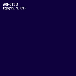 #0F013D - Black Rock Color Image