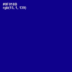 #0F018B - Navy Blue Color Image