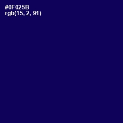 #0F025B - Gulf Blue Color Image