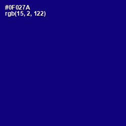 #0F027A - Arapawa Color Image