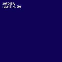 #0F045A - Gulf Blue Color Image