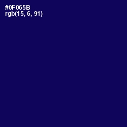 #0F065B - Gulf Blue Color Image