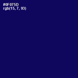 #0F075D - Gulf Blue Color Image