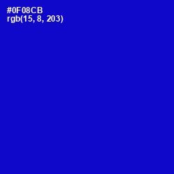 #0F08CB - Dark Blue Color Image