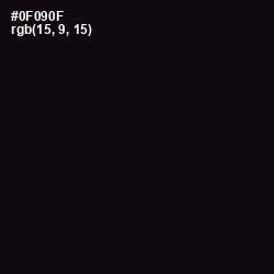 #0F090F - Woodsmoke Color Image